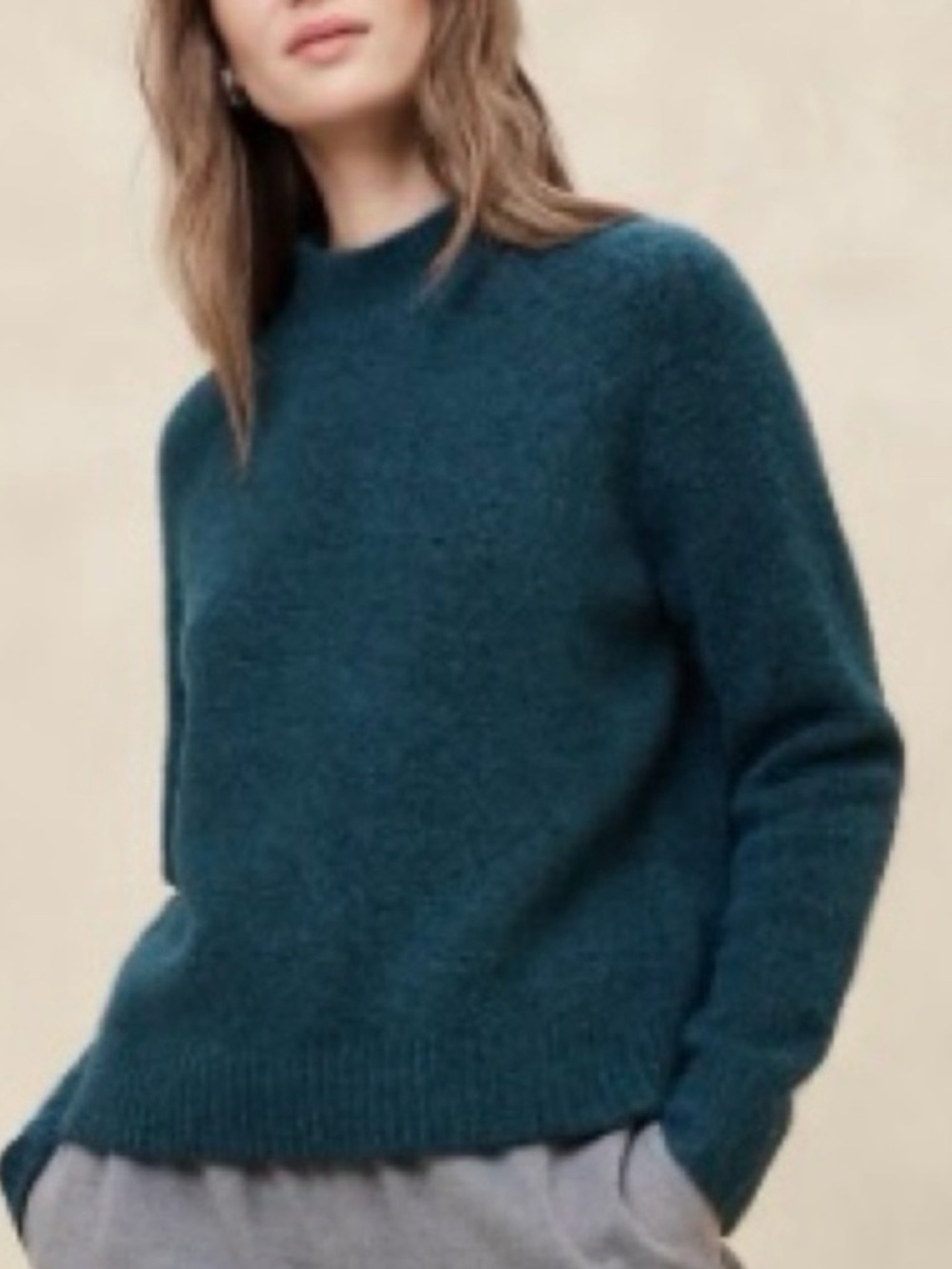 Banana Republic Deep Teal Mock Neck Sweater